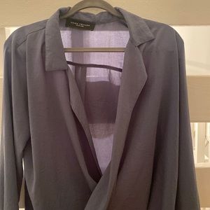 Blue Akira low neck line sweater